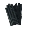 Isotoner Men's Heritage Woven Fleece Stretch Glove With Appliques In Black