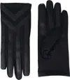 Isotoner Men's Heritage Woven Stretch Glove With Appliques In Black In Black
