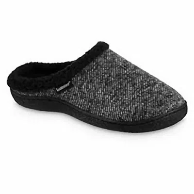 Isotoner Men's Herringbone Harvey Comfort Slipper In Black