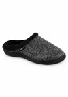 Isotoner Men's Herringbone Harvey Comfort Slipper In Black In Black