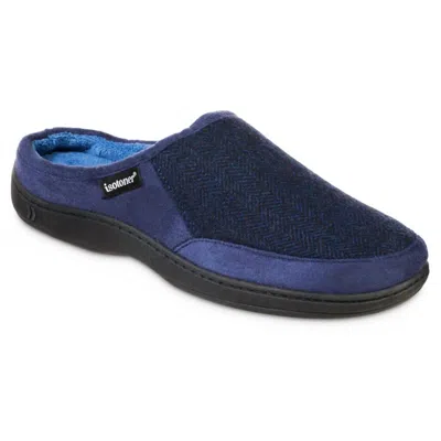 Isotoner Men's Herringbone Logan Clog In Navy Blue