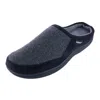 Isotoner Men's Herringbone Logan Hoodback Slipper In Black