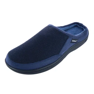 ISOTONER MEN'S HERRINGBONE LOGAN HOODBACK SLIPPER