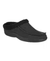 Isotoner Men's Lewis Clog Slippers With Memory Foam In Black