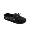 Isotoner Men's Microsuede Seth Moccasin In Black In Black
