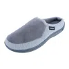 Isotoner Men's Microterry And Waffle Travis Hoodback Slipper In Grey