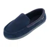 Isotoner Men's Microterry And Waffle Travis Moccasin Slipper In Blue