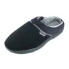 Isotoner Men's Microterry Jared Hoodback Slippers In Black