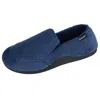 Isotoner Men's Microterry Memory Foam Indoor/outdoor Slip-on Slippers In Blue