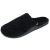 Isotoner Men's Microterry Open Back Clog Slippers In Black