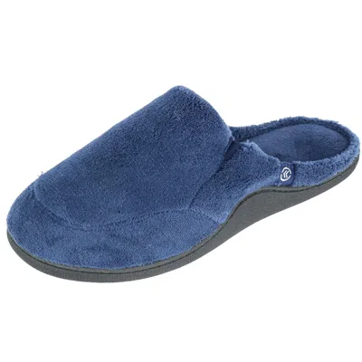 Isotoner Men's Microterry Open Back Clog Slippers In Blue