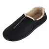 Isotoner Men's Recycled Microsuede Liam Closed Back Slipper In Black