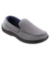Isotoner Men's Roman Recycled Fleece Moccasin Slippers In Ash In Gray