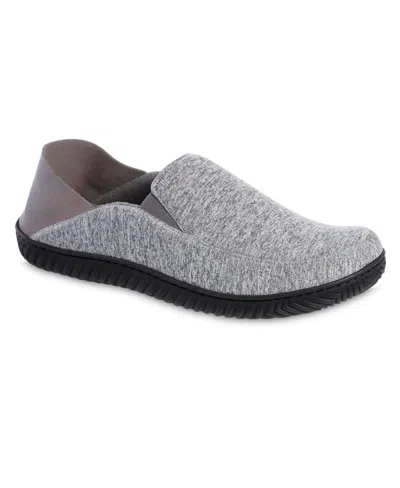 Isotoner Men's Sport Knit Miles Closed Back Memory Foam Slipper In Ash