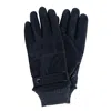 Isotoner Men's Stretch Nappa Winter Glove With Knit Cuff In Black