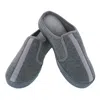 Isotoner Men's Textured Knit Kai Clog Slippers With Gel-infused Memory Foam In Grey