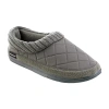 Isotoner Mens Memory Foam Bootie Slippers In Gray