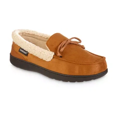 Isotoner Mens Moccasin Slippers In Brown