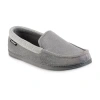 Isotoner Mens Moccasin Slippers In Gray