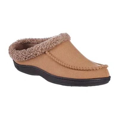 Isotoner Mens Moccasin Slippers In Neutral