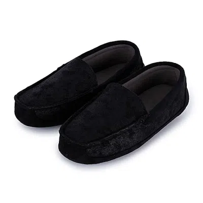 Isotoner Microsuede Driving Moccasin Mens Moccasin Slippers In Black
