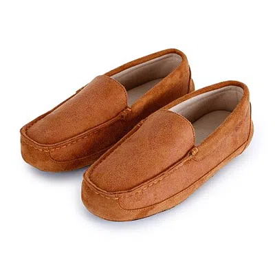 Isotoner Microsuede Driving Moccasin Mens Moccasin Slippers In Brown