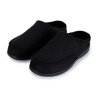 Isotoner Microsuede Prayer Seam Clog Mens Clog Slippers In Black
