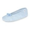 Isotoner Microterry Womens Ballerina Slippers In Blue