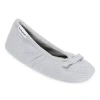 Isotoner Microterry Womens Ballerina Slippers In Gray