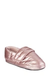 Isotoner Nylon Puffer Slipper In Pink