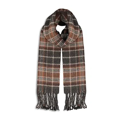 Isotoner Reversible Plaid Scarf In Transparent