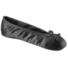 Isotoner Satin Womens Ballerina Slippers In Black