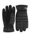 Isotoner Signature Men's Quilted Gloves In Black