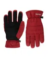 Isotoner Signature Men's Quilted Gloves In Red