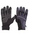 Isotoner Signature Men's Water Repellent Neoprene Sport Gloves With Zipper In Mineral