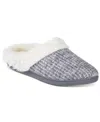 Isotoner Signature Women's Caroline Sweater Rib-knit Clog Slippers In Navy,blue