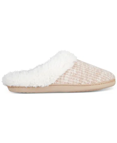 Isotoner Signature Women's Caroline Sweater Rib-knit Clog Slippers In Smokey Taupe