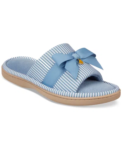 Isotoner Signature Women's Charm Fruit Slide Slippers In Blue