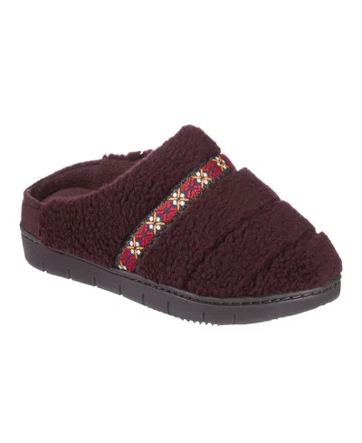 Isotoner Signature Women's Clara Berber Clog In Raisin
