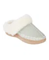 Isotoner Signature Women's Clara Embroidered Microterry Clog In Desert Sage