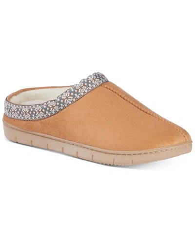 Isotoner Signature Women's Clara Microsuede Clog Slippers In Buckskin
