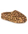 Isotoner Signature Women's Fiona Berber Clog Slippers In Animal Print