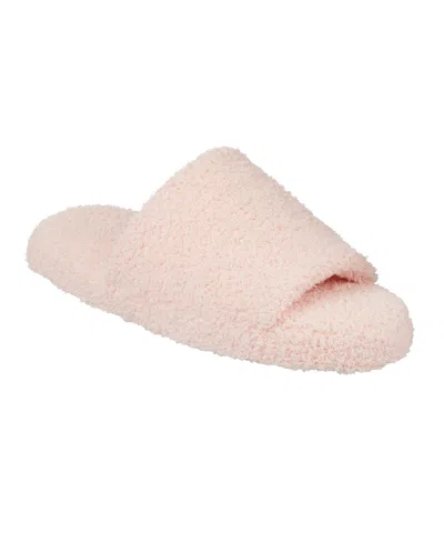 Isotoner Signature Women's Joey Cozy Plush Slip-on Slippers In Pink
