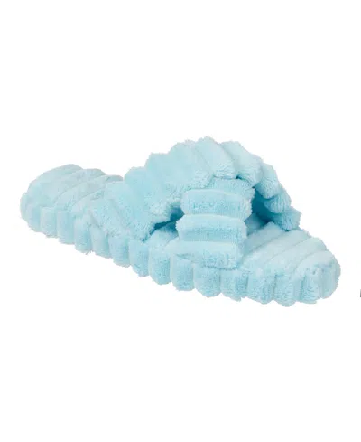 Isotoner Signature Women's Margo Spa Cross Band Slides In Blue