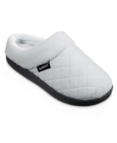 Isotoner Signature Women's Milly Hoodback Slippers In Light Grey