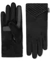 Isotoner Signature Women's Stretch Microsuede Gloves With Smardri And Smartouch In Black