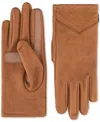 Isotoner Signature Women's Stretch Microsuede Gloves With Smardri And Smartouch In Brown