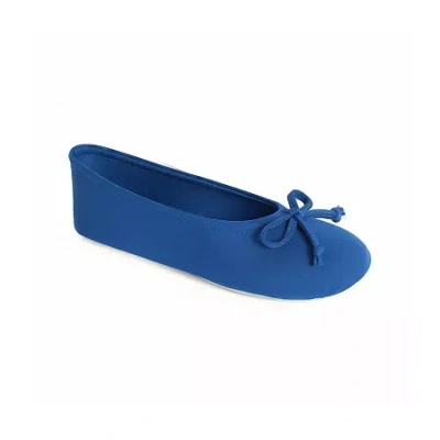 Isotoner Spandex Womens Ballerina Slippers In Blue