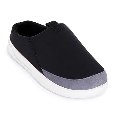 Isotoner Sport Knit Comfort Mens Clog Slippers In Black