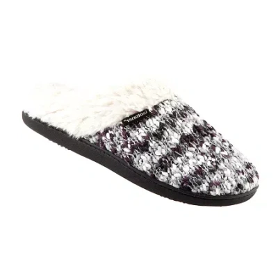 Isotoner Sweater Knit Hoodback Womens Memory Foam Clog Slippers In Gray